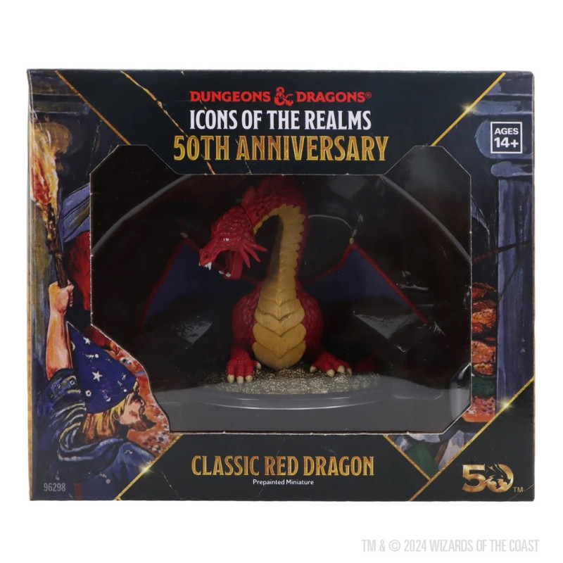 Dungeons & Dragons: Icons of the Realms - Figurine miniature pré-peinte Classic Red Dragon