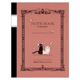 Kiki la Petite Sorcière - Carnet rétro B6 carreaux Jiji & Lily