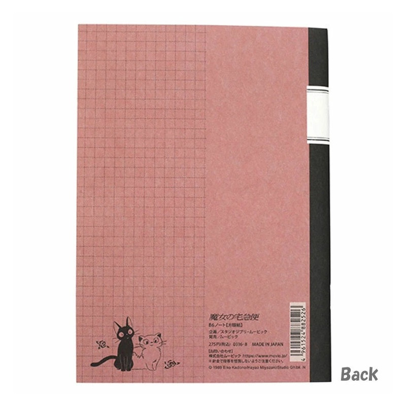 Kiki la Petite Sorcière - Carnet rétro B6 carreaux Jiji & Lily