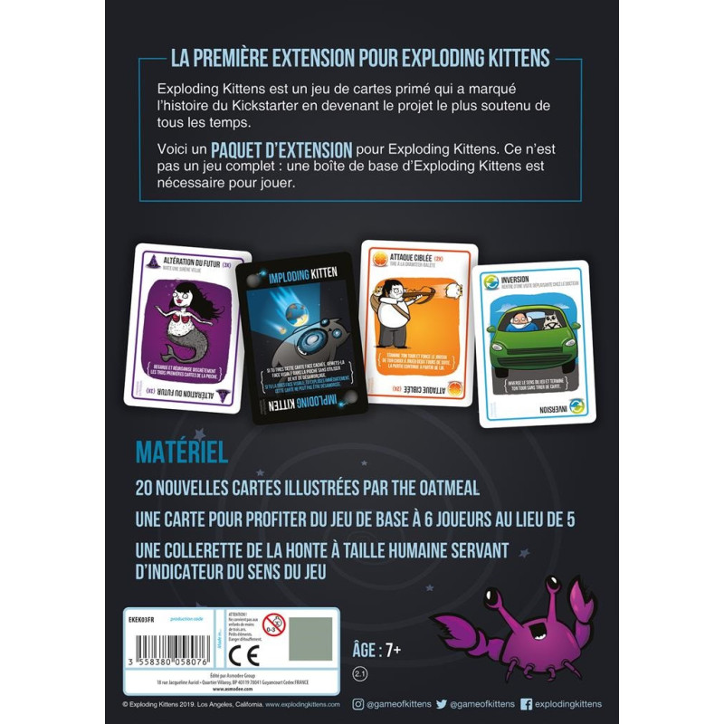 Jeu de société Exploding Kittens : Extension Imploding Kittens