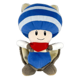 Super Mario - Peluche Flying Squirrel Blue Toad 21cm