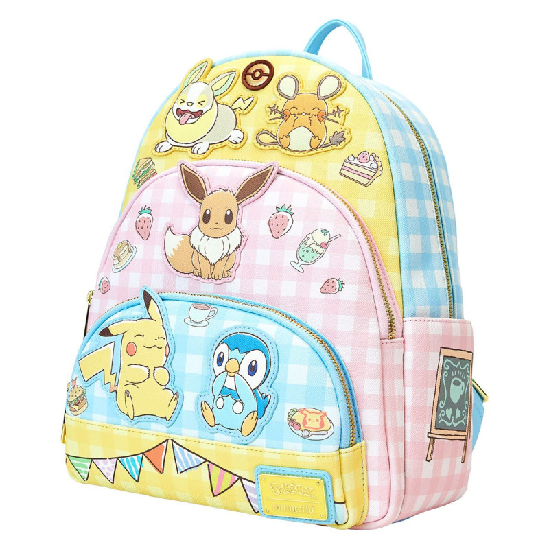 Pokemon - Mini sac à dos Pastel Gingham Cafe Triple Pocket