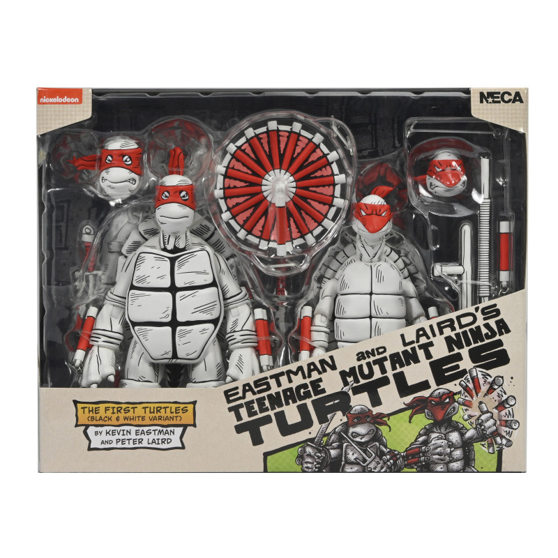 JUILLET 2025 : Tortues Ninja - TMNT - Figurines 2-Pack Black and White First Turtles