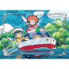 Ponyo sur la Falaise - Puzzle Art Crystal vitrail 208 pièces Ponyo & Sosuke sur le bateau