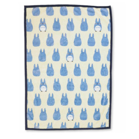 Mon Voisin Totoro - Plaid couverture Silhouette Totoro Bleu (100 x 140 cm)