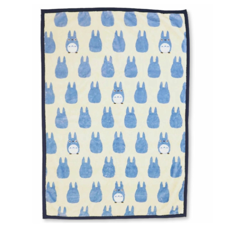 Mon Voisin Totoro - Plaid couverture Silhouette Totoro Bleu (100 x 140 cm)