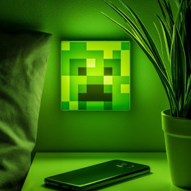 Minecraft - Lampe veilleuse plate Creeper