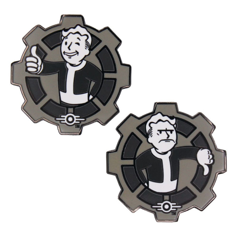 Fallout - Pièce de collection Flip Coin Vault Boy - B&W - 9995 exemplaires