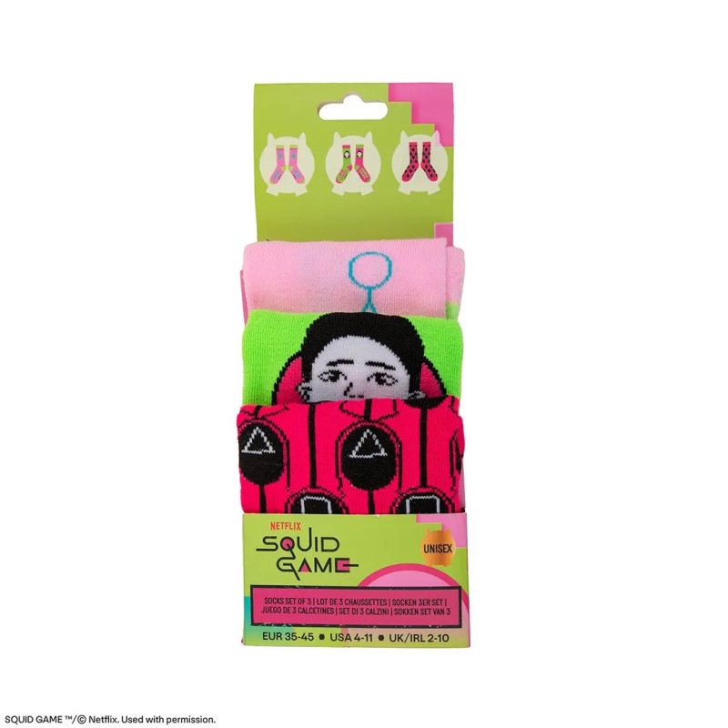 Squid Game - Set de 3 paires de chaussettes 35/45