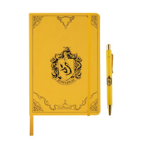 Harry Potter - Carnet deluxe et stylo Hufflepuff Crest