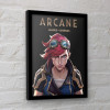 Arcane : League of Legends - poster encadré Vi (30 x 40 cm)