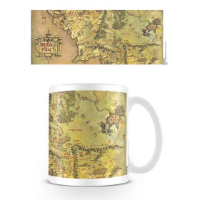 Lord of the Rings - Mug Inscription Middle-earth Map