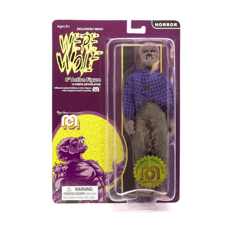 Mego Horror - Figurine Mego Werewolf (Flocked) 20 cm