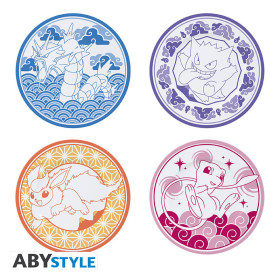 Pokemon - Set de 4 assiettes Motifs Japonais