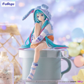 Hatsune Miku - Figurine Noodle Stopper Miku Rabbit Ear Hood Pajama Blue Color Ver.