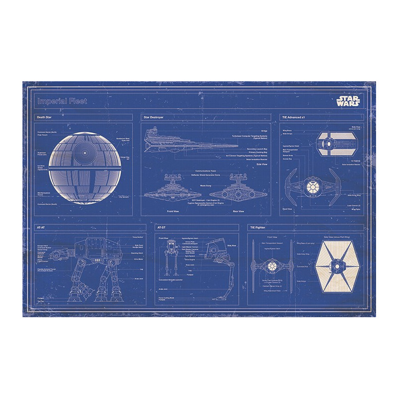 Star Wars - grand poster Imperial Fleet Blueprint (61 x 91,5 cm)