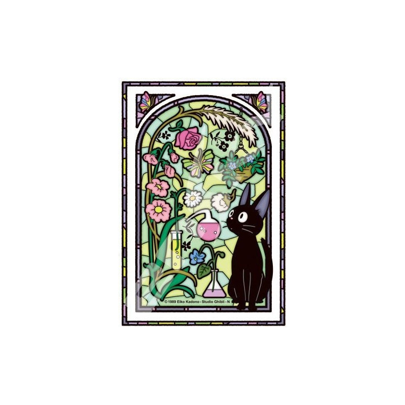 Kiki la petite Sorcière - Puzzle Vitrail 126 pièces Jiji dans la serre