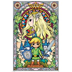 Legend of Zelda - Grand poster Vitraux (61 x 91,5 cm)