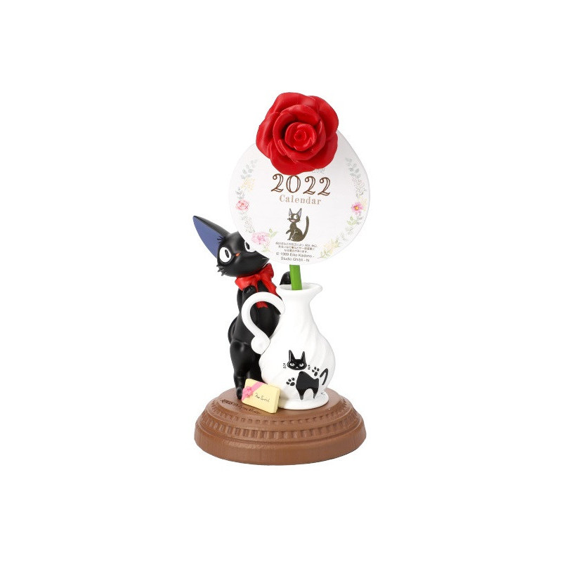 Kiki la Petite Sorcière - Petite statue Jiji et rose