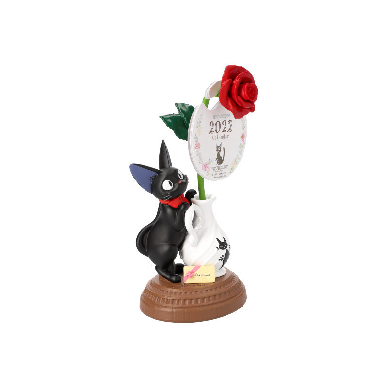 Kiki la Petite Sorcière - Petite statue Jiji et rose