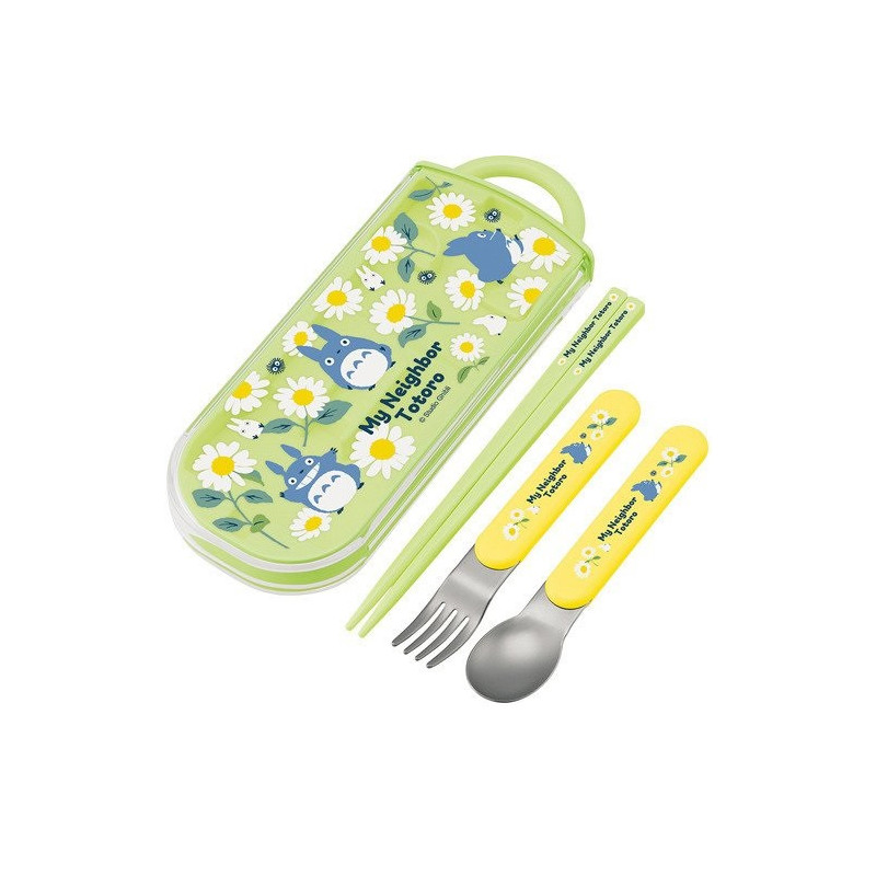 Mon voisin Totoro - Set de baguettes + cuillère + fourchette Marguerites