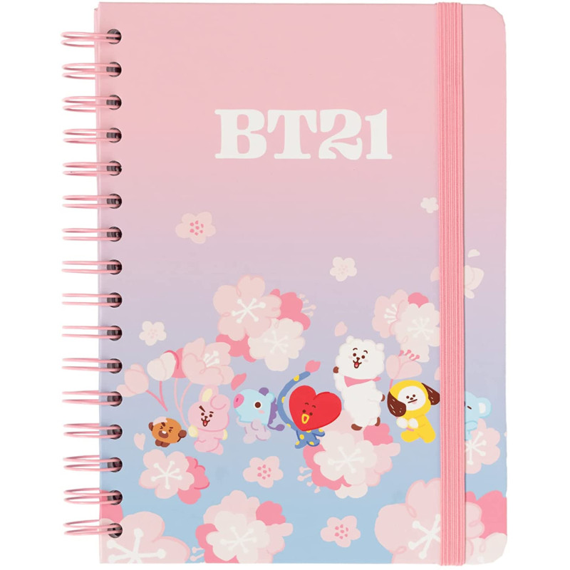 BT21 Line Friends - Carnet spirales Cherry Blossom