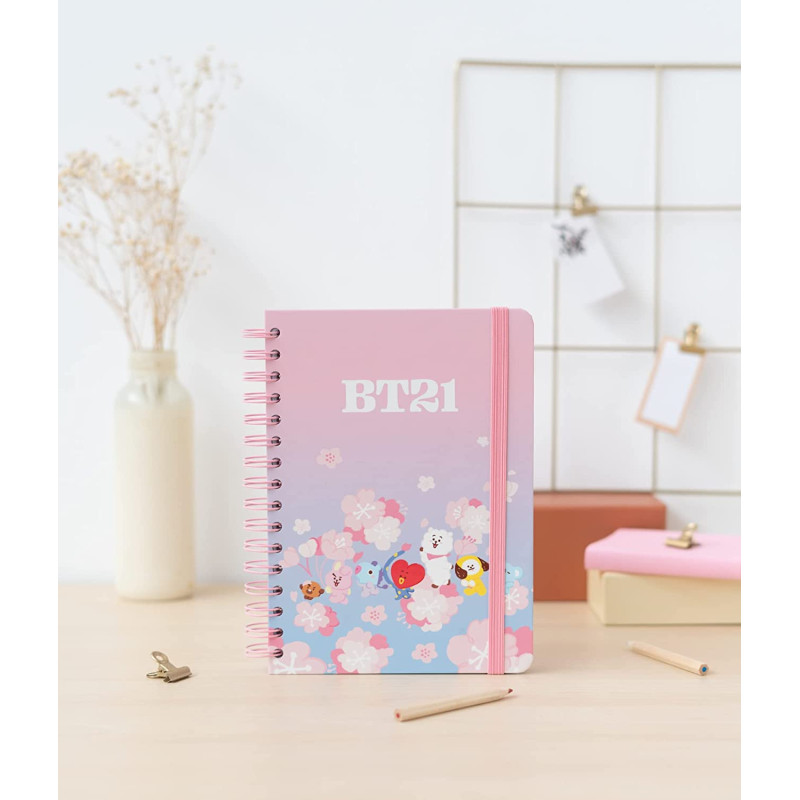 BT21 Line Friends - Carnet spirales Cherry Blossom