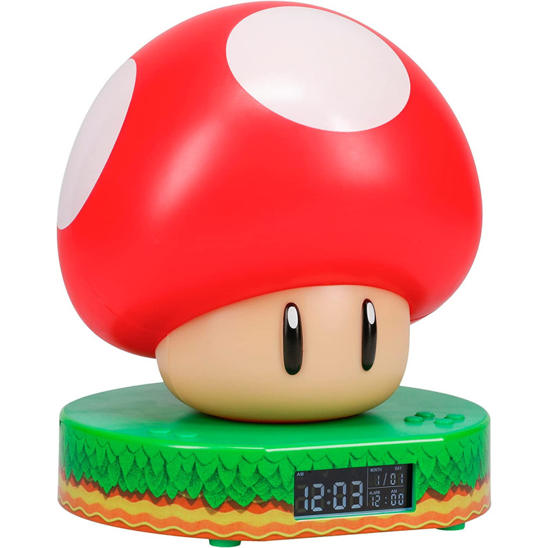 Super Mario - Réveil USB Champignon Rouge (13,7 cm)