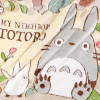 Mon Voisin Totoro - Plaid couverture Feuilles et noisettes 70 x 100 cm