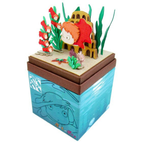 Ponyo sur la Falaise - Miniaturart maquette papercraft Ponyo et ses soeurs