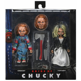 Child's Play : Bride of Chucky - 2 figurines Retro Cloth Chucky & Tiffany 14 cm