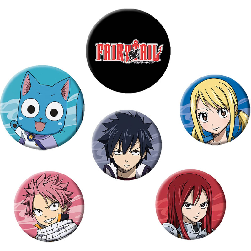 Fairy Tail - Set de 6 Badges