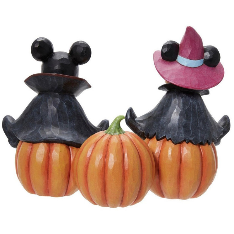 Disney - Traditions - Statue Mickey and Minnie Mouse Boo Pumpkins