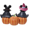 Disney - Traditions - Statue Mickey and Minnie Mouse Boo Pumpkins