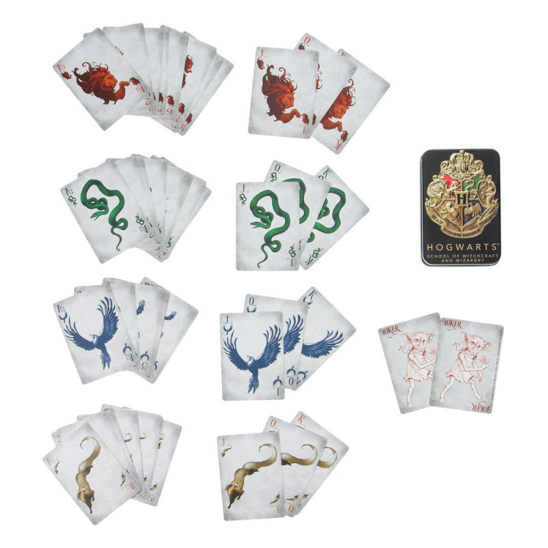 Harry Potter - Jeu de cartes Hogwarts dans une boîte métallique