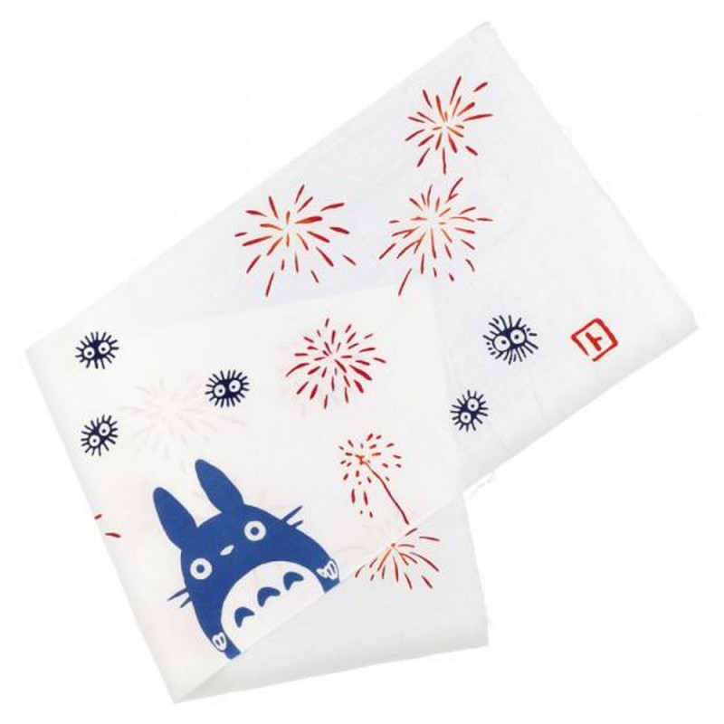 Mon Voisin Totoro - Tenugi serviette chemin de table Totoro bleu Feux d'artifice