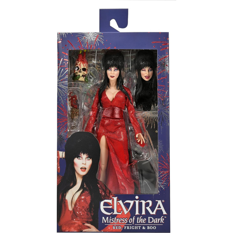 Elvira Mistress of the Dark - Figurine Clothed Red, Fright, and Boo 20 cm